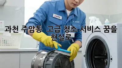 과천 주암동 ✨ 고급 청소 서비스, 꿈을 현실로! 🧹